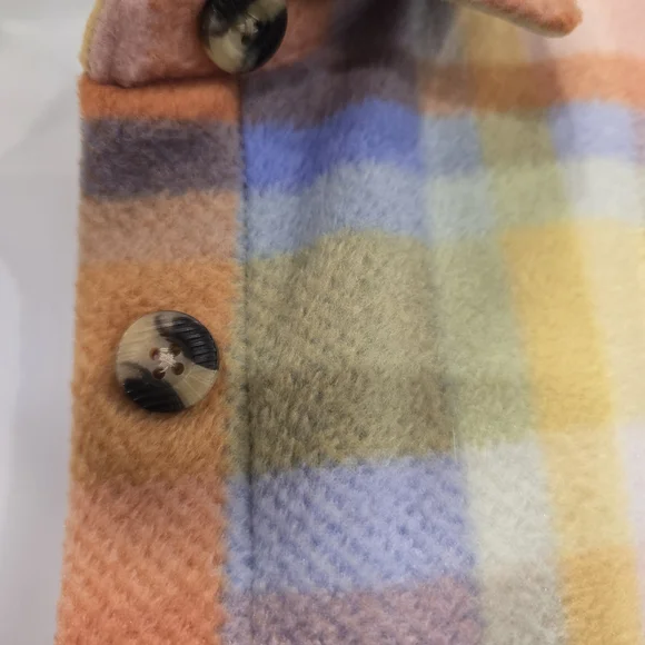 Billabong Multicolor Fleece Plaid Shacket - Picture 9 of 9